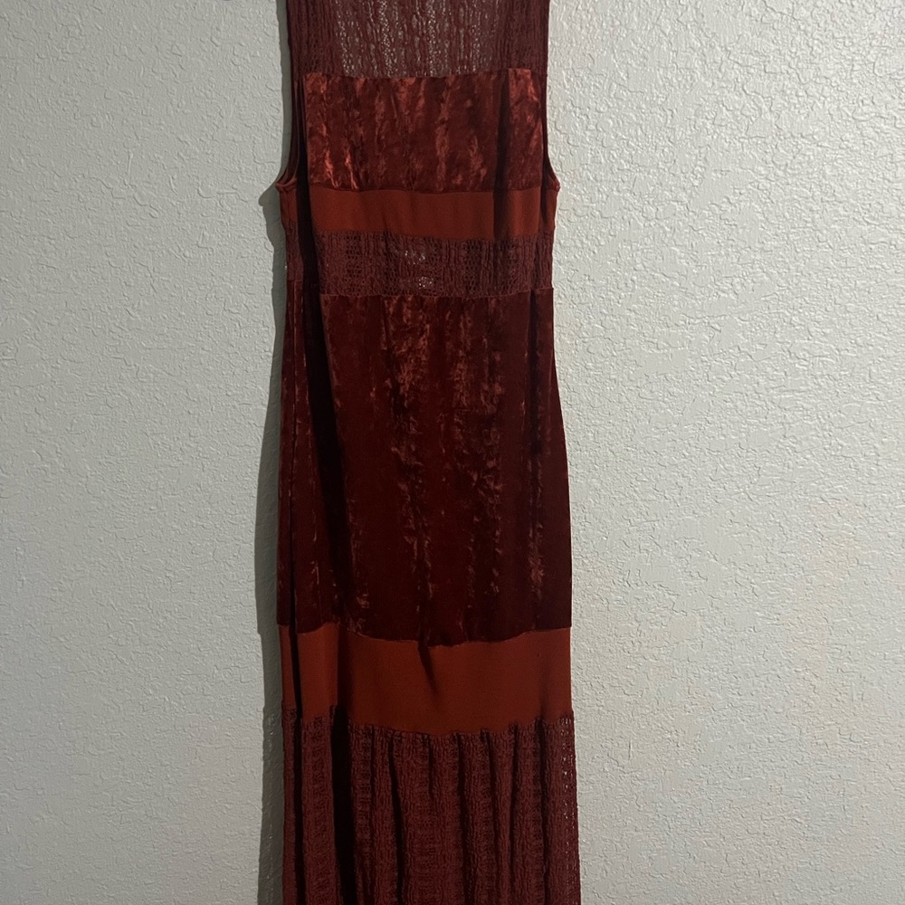 Free People Dresses | Intimately Free People Keep in Line Velvet and Lace Panel